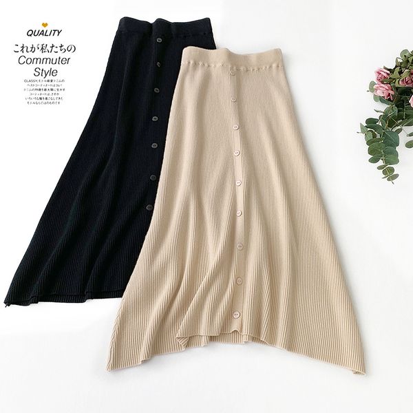 

women knit skirts long skirt women fashion skirt qy01, Black;gray