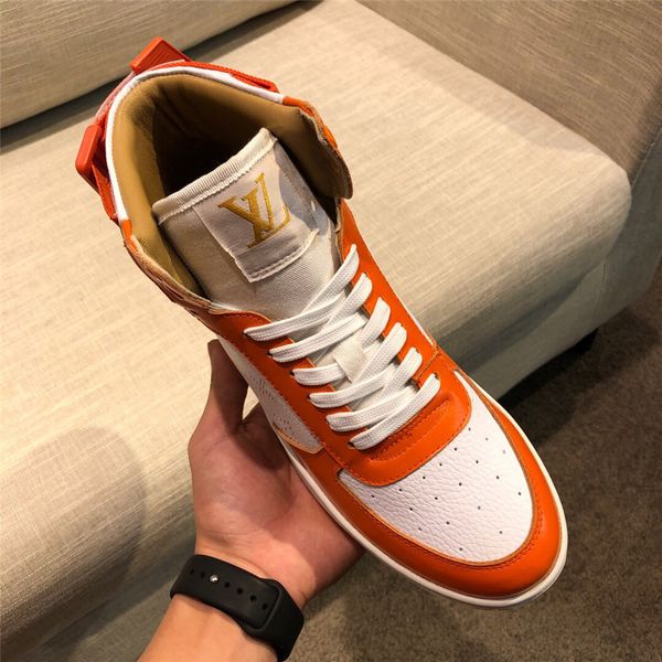 

20ss men fashion sneakers luxury trend men casual shoes light breathable non-slip high men shoes flats shoes, Black