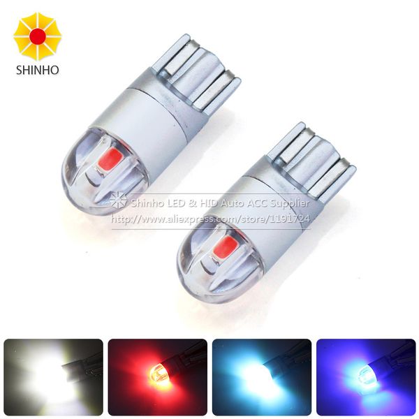 

2x t10 168 194 w5w led for cree chip replacement bulbs for car interior license plate lights parking lights white blue red dc12v