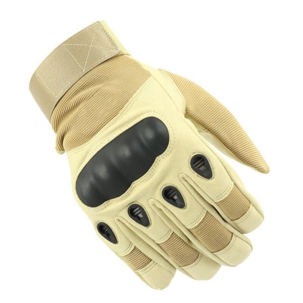 

tactical gloves army combat outdoor climbing shooting fitness sport paintball rubber hard knuckle full finger gloves, Black