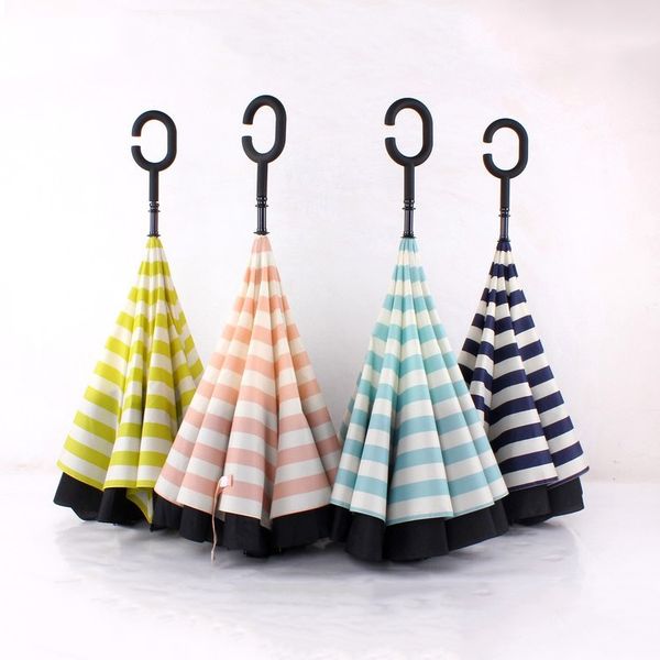 

new naval reverse umbrella windbreak fiber bone outdoor sunshade umbrella fashion umbrella t3i5070