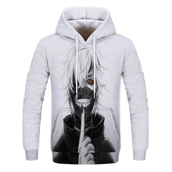 

mens designer naruto 3d digital printing casual hooded sweater, Black