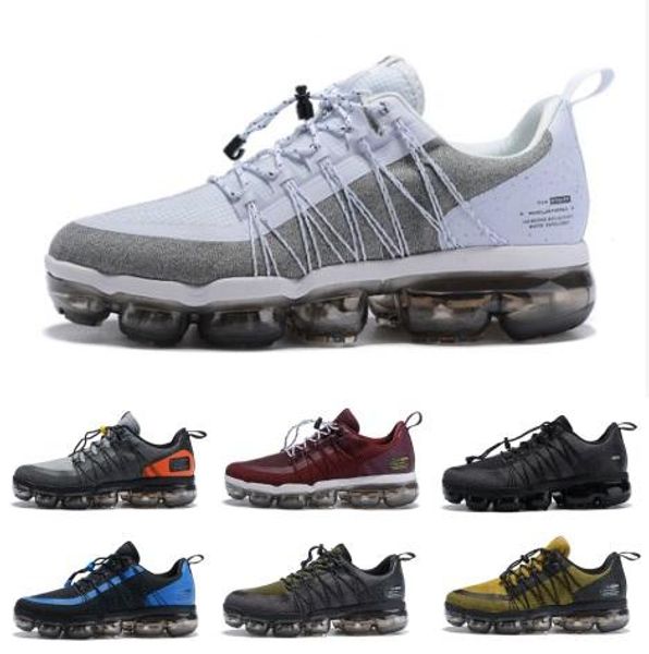 

brand new run utility men designer shoes black anthracite white reflect silver runner shoes sport sneakers size 40-45