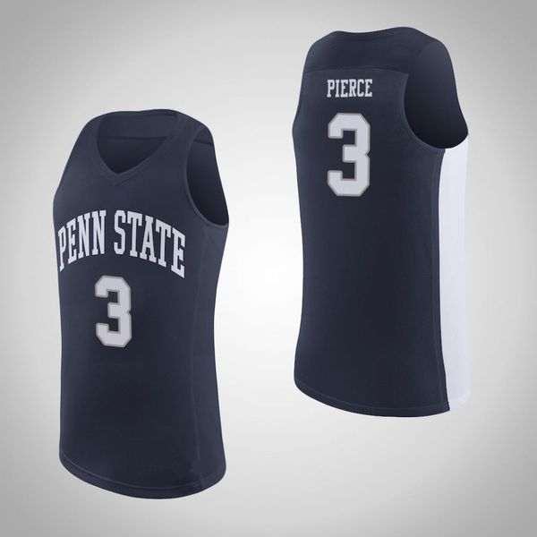 

satchel pierce men's penn state nittany lions deivis zemgulis taylor nussbaum trent buttrick navy blue stitched college basketball jers, Black