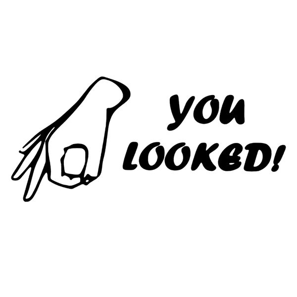 

16*7.3cm cool graphics you looked sticker decal vinyl fashion personality creativity handsome and cool stickers car styling