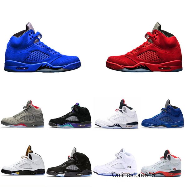 

new basketball shoes 5 5s v olympic metallic gold white cement man og black metallic red blue suede fire red sport sneakers