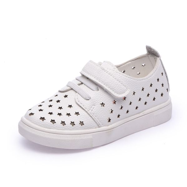 

kid fashion shoes comfort flats shoes fringe antislip sneakers leather hollow-out small white for boys&girls shoes, Black