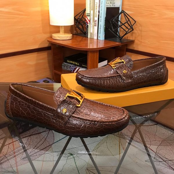 

fast delivery new style men's luxury casual dresses leather shoes fashion brand four seasons design suitable for all occasions geas, Black