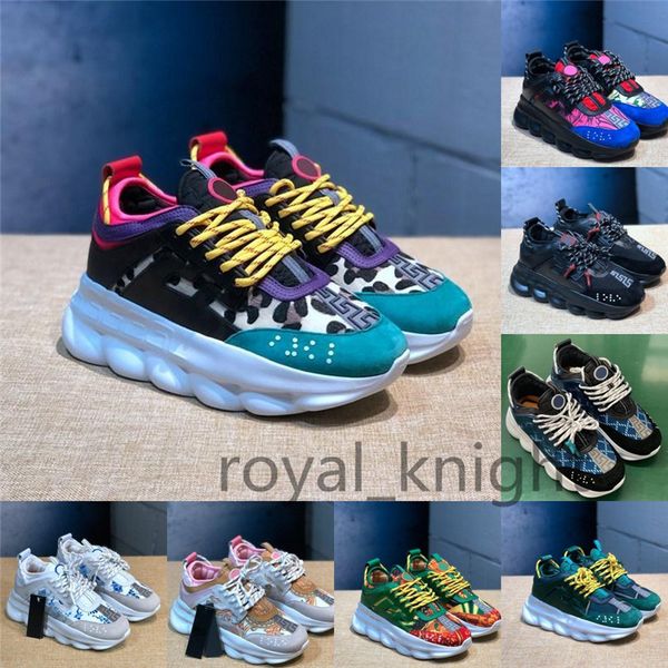 

2019 Chain Reaction Casual Designer Sneakers Sport Fashion Casual Shoes Trainer Lightweight Link-Embossed Sole With Dust Bag