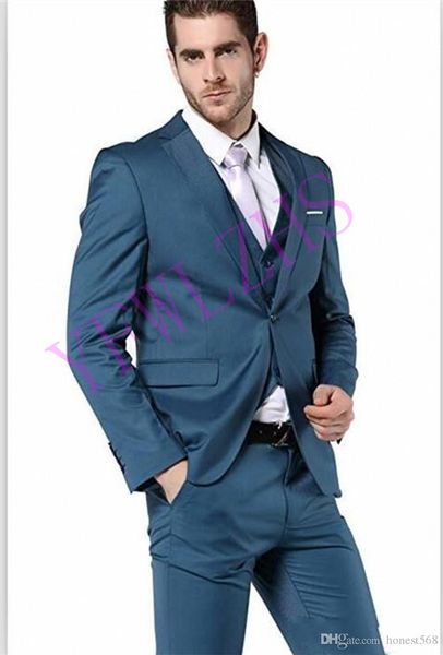 

all loved one button groomsmen notch lapel groom tuxedos men suits wedding/prom/dinner man blazer(jacket+pants+tie) a695, Black;gray