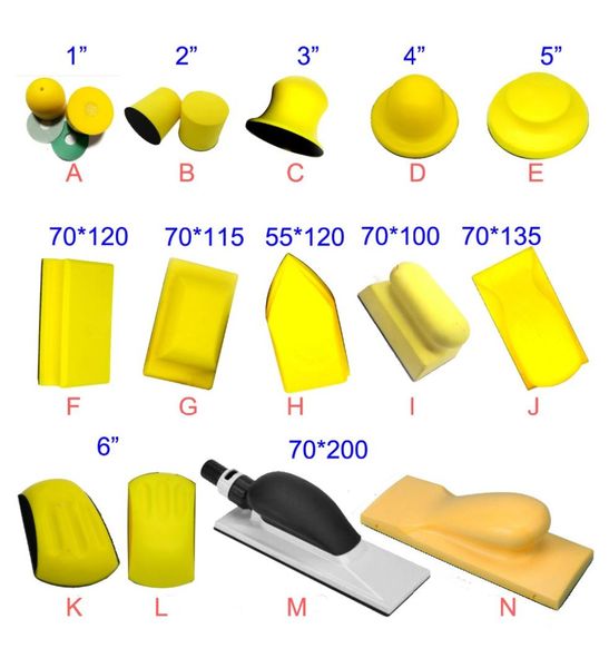 

1" 2" 3" 4" 5"hand sander sanding pad for 6" inch 150mm hook & loop sanding disc car hand plate abrasive 2pcs