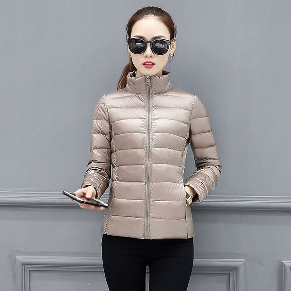 

большой размер 4xl wadded пальто женские короткие жир мм корейский тонкий parkas 2018 winter new solid color стенд воротник женская куртка l, Black