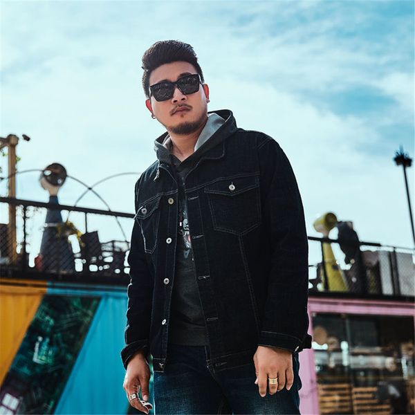 

winter denim jacket motorcycle slim hole jeans roupas masculina plus size jaqueta masculina corta vento masculino 2019 new, Black;brown