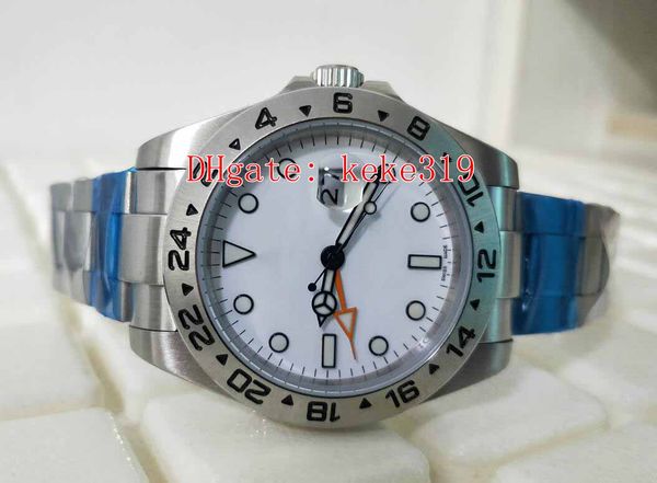 

elling good men wristwatches explorerii 216570 42mm stainless steel white blue luminescent asia 2813 movement automatic mens watches, Slivery;brown