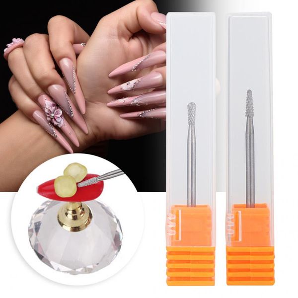 

nail art grinding dead skin removal nail drill bits polishing, Silver