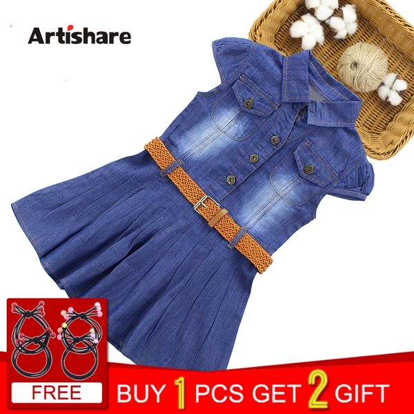 

дети платья для девочек летние джинсовые платья для девочек дети 6 8 10 12 с поясом платье девочка-подросток vestidos infantis clohes t20062, Red;yellow