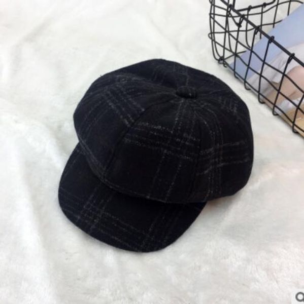 

beret female autumn winter new fund restores ancient ways female han edition is recreational individual character day fastens grid, Blue;gray