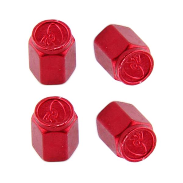 

4 pieces tire valve caps, universal stem covers for cars, suvs, bike and bicycle, trucks, motorcycles - high strength- red