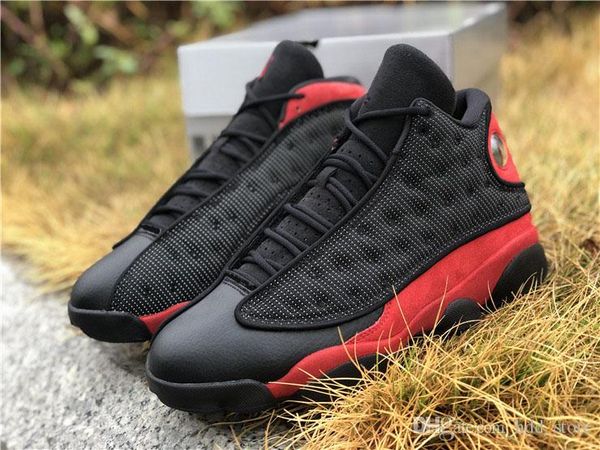 

aj authentic 13 bred 2018 est retro basketball high- black shoes sports sneakers size us 7.5-13 with box