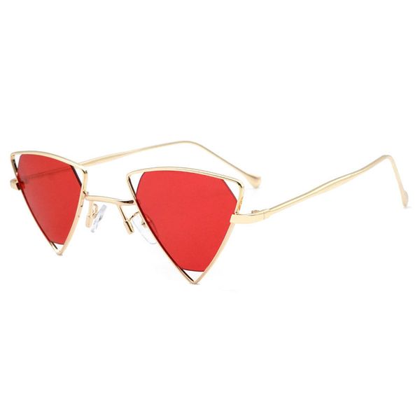 

fashion women colour luxury flat cat eye sunglasses elegant men triangle sun glasses uv400, White;black