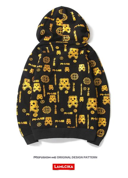 

mens designer jacket hooded spring autumn brand zipper windbreaker star print for men and women luxury coat panda print, Black;brown