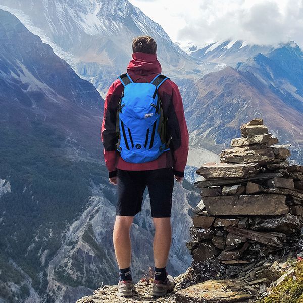 

outdoor summer nylon protable travel bag ultra light waterproof wear resistant backsack mountaineering camping folding knapsack
