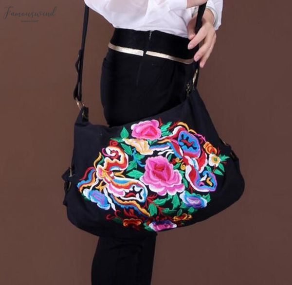 

2020 new national women embroidery bag embroidered shoulder messenger bag handbag vintage hmong ethnic thai indian boho bags