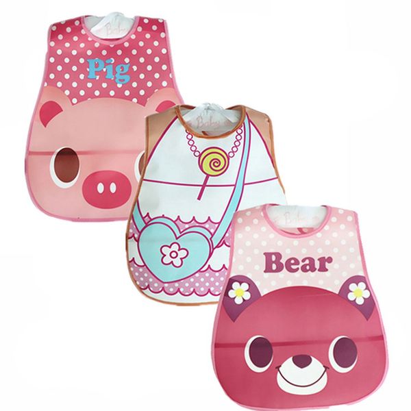 

3pcs/set adjustable baby bibs eva waterproof food feeding bibs baby cartoon feeding cloth children baby apron bib