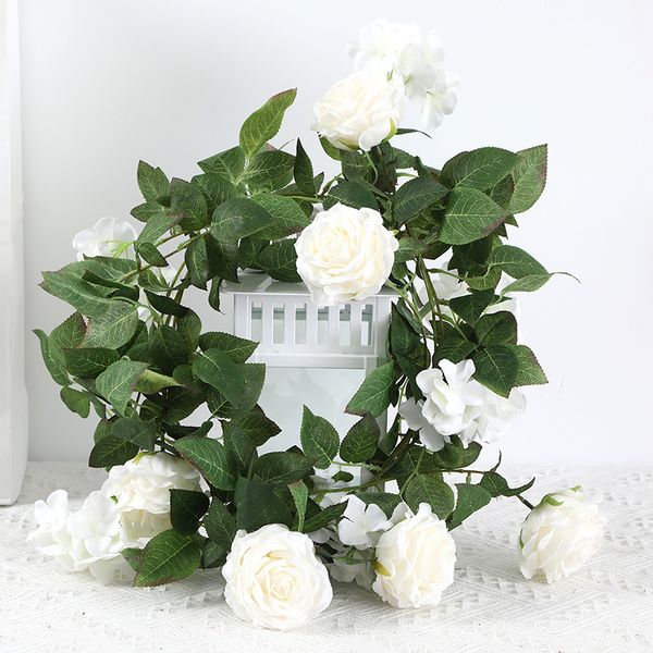 

simulation rattan artificial rose flower vine wedding home party decoration 1.8m new arrivals