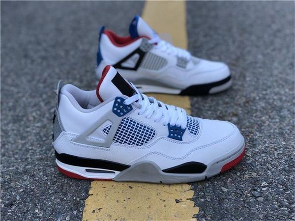 

новейший релиз air что 4 мужчины баскетбол обувь ретро черный красный белый цемент синий 4s ci1184-146 аутентичные кроссовки размер 7-13