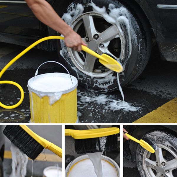 

car wash brush car cleaning brush water spray with hose adapter styling