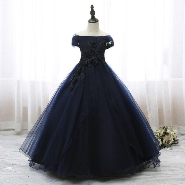 

lace flower girl dresses girls dresses tulle party princess dress, Red;yellow