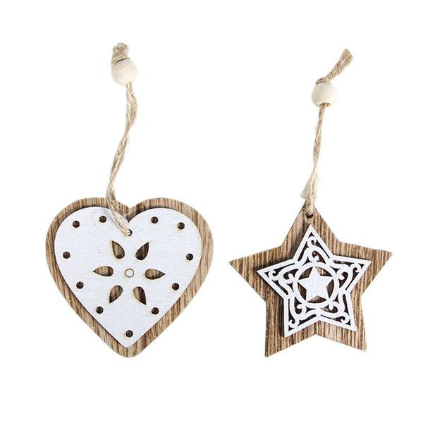

creative wooden hangings christmas hanging hollow christmas tree hanging 2 pack white openwork pattern wood primary color
