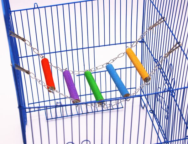 

cage raw wood iron chain jack ladder stairs / rope ladder / scaling ladder parrot toys matting station rod