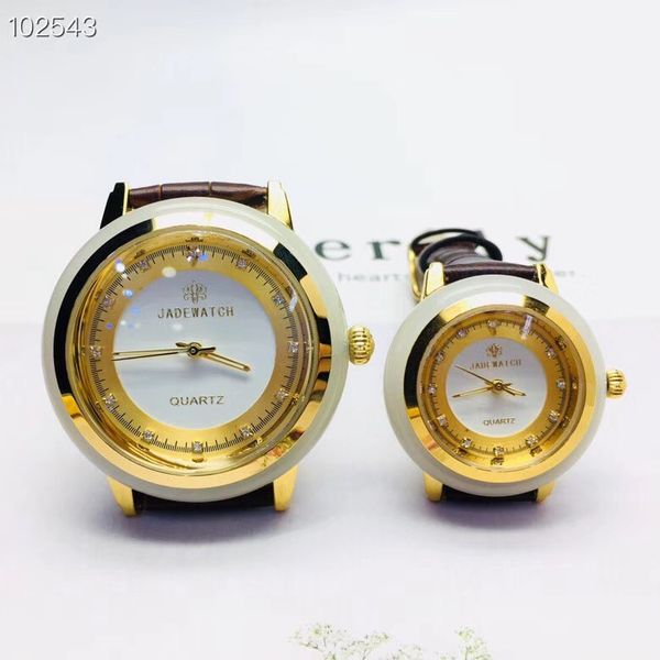 

new jade couple watch women clock jade men's watches jades machinery automatic hollow creative personality luxury ms watches, Slivery;brown