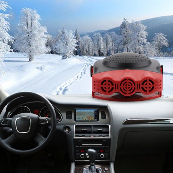 

car accessories interior decoration ornaments 12v 150w auto car heater portable heating cooling fan 3-outlet defrosts defogger