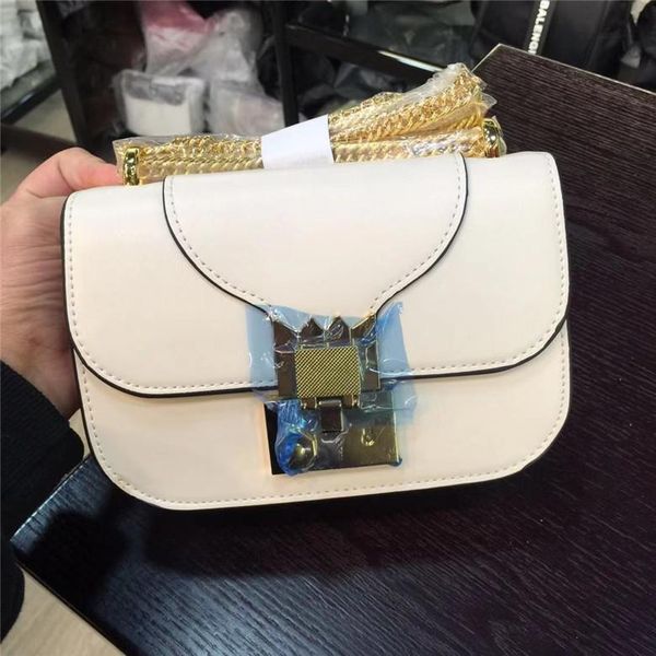 

elegant2019 bag woman mini- small square chain chic lock catch single shoulder package oblique satchel