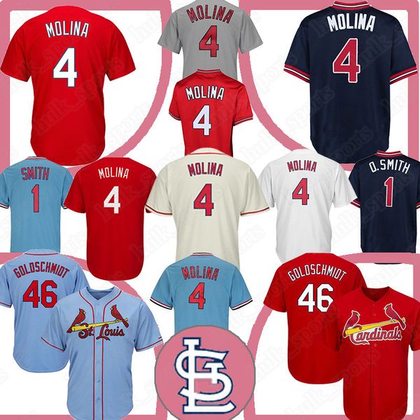 

Cardinals 46 Paul Goldschmidt jersey 4 Yadier Molina 1 Ozzie jerseys 25 Dexter Fowler 150th anniversary jersey