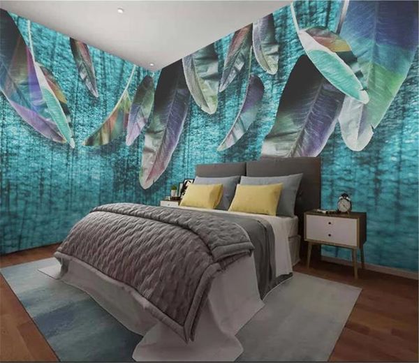 

hd романтического леса бананового листа украшение всего дом фон стен комфортной атмосфера обои