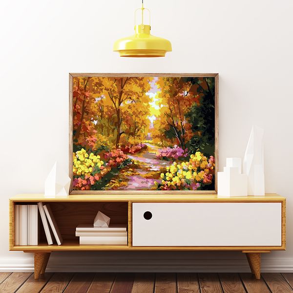 

azqsd paint by number seaside lighthouse frameless 50x40cm acrylic modular digital oil painting landscape home decor