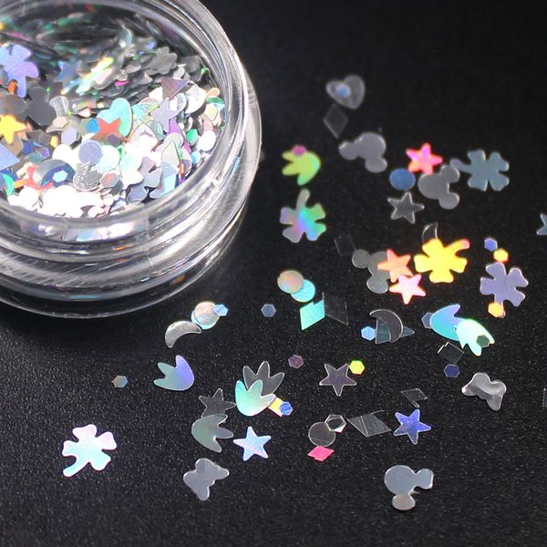 

colorful glitter nails 3d slice nail mirror glitter powder metallic color nail gel polishing chrome pigment decorations manicure, Silver;gold
