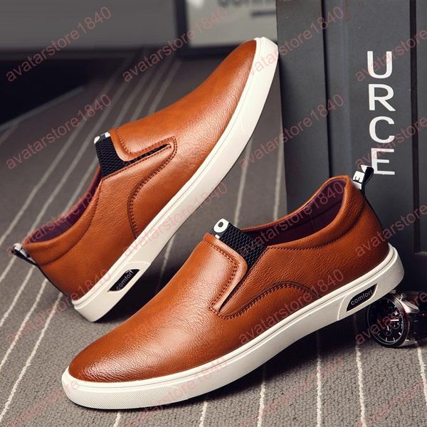 

2020 driving shoes men summer leather shoes men loafers mens shoes casual chaussure homme, Black