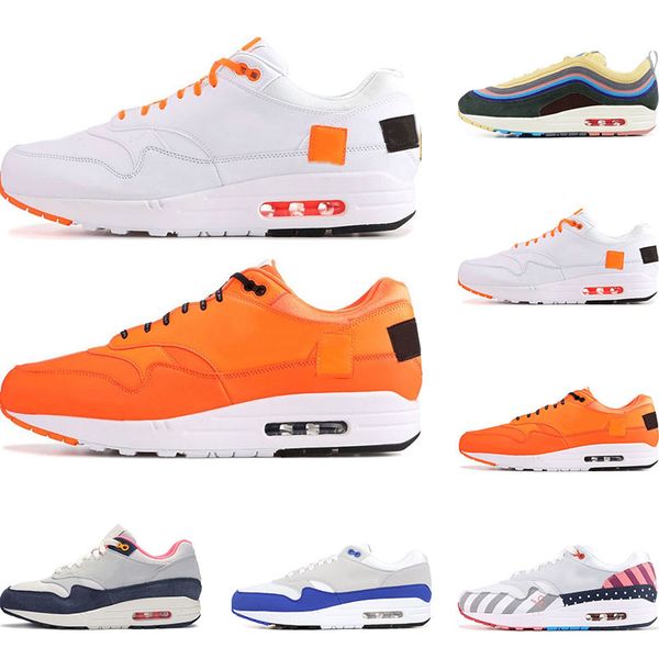 

running shoes for men sean wotherspoon atmos parra triple balck midnight navy total orange white yellow womens sports sneakers trainers, Black