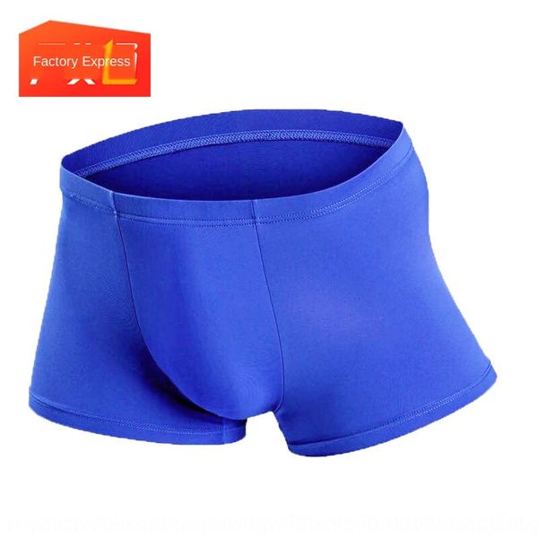 

youth ultra-thin breathable quadrangle pants men's ice silk underwear seamless underwear one-piece translucent boxer pants sexy, Black;white