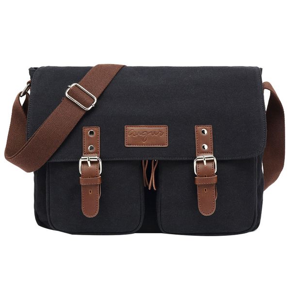 

new-men's vintage canvas bag casual crossbody bag postman travel