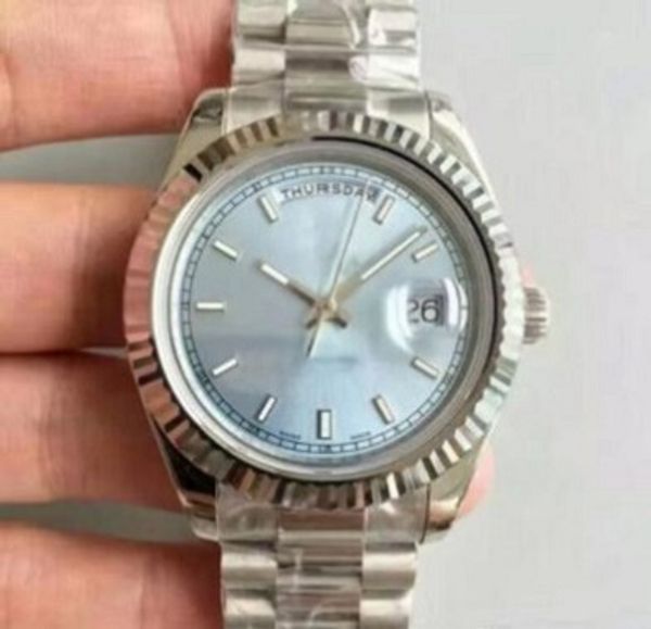 

2020 new president mens watch sweep automatic movement mechanical wathet face date silver stainess sapphire original clasp men watches 6321, Slivery;brown