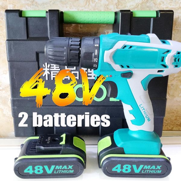 

48v detachable lithium battery power electric drills cordless rechargeable 2 speed electric drill for diy home industy tool