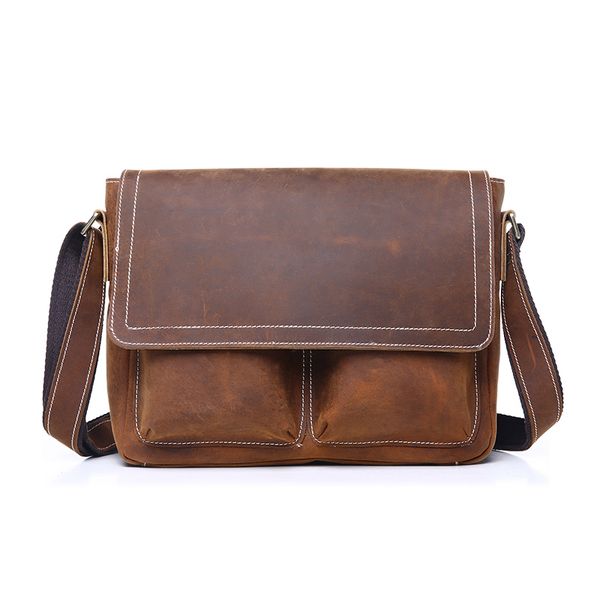 

vintage messenger bag genuine leather men bag cow leather alligator crossbody male shoulder