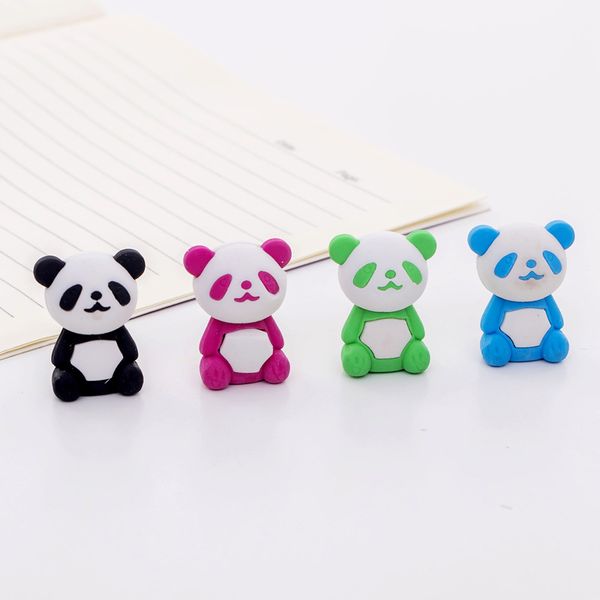 

36pc/lot new panda model animal rubber eraser/ stationery for children students/nice gift eraser/wholesale