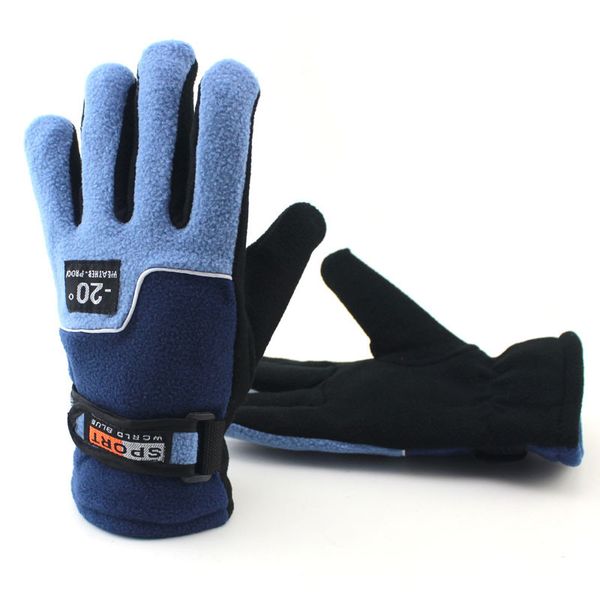 

2019 new autumn winter men women couple models stitching color fleece gloves all refers warm cold outdoor tool riding claming, Black